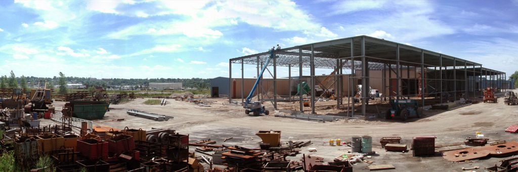 back of a factory building